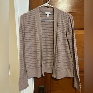 Old Navy tan cardigan women’s size small light brown crochet knit long sleeve